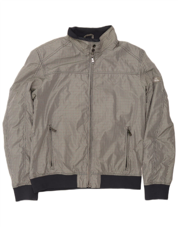 Yes Zee Herre Bomber Jacket UK 42 XL Grå ternet polyester