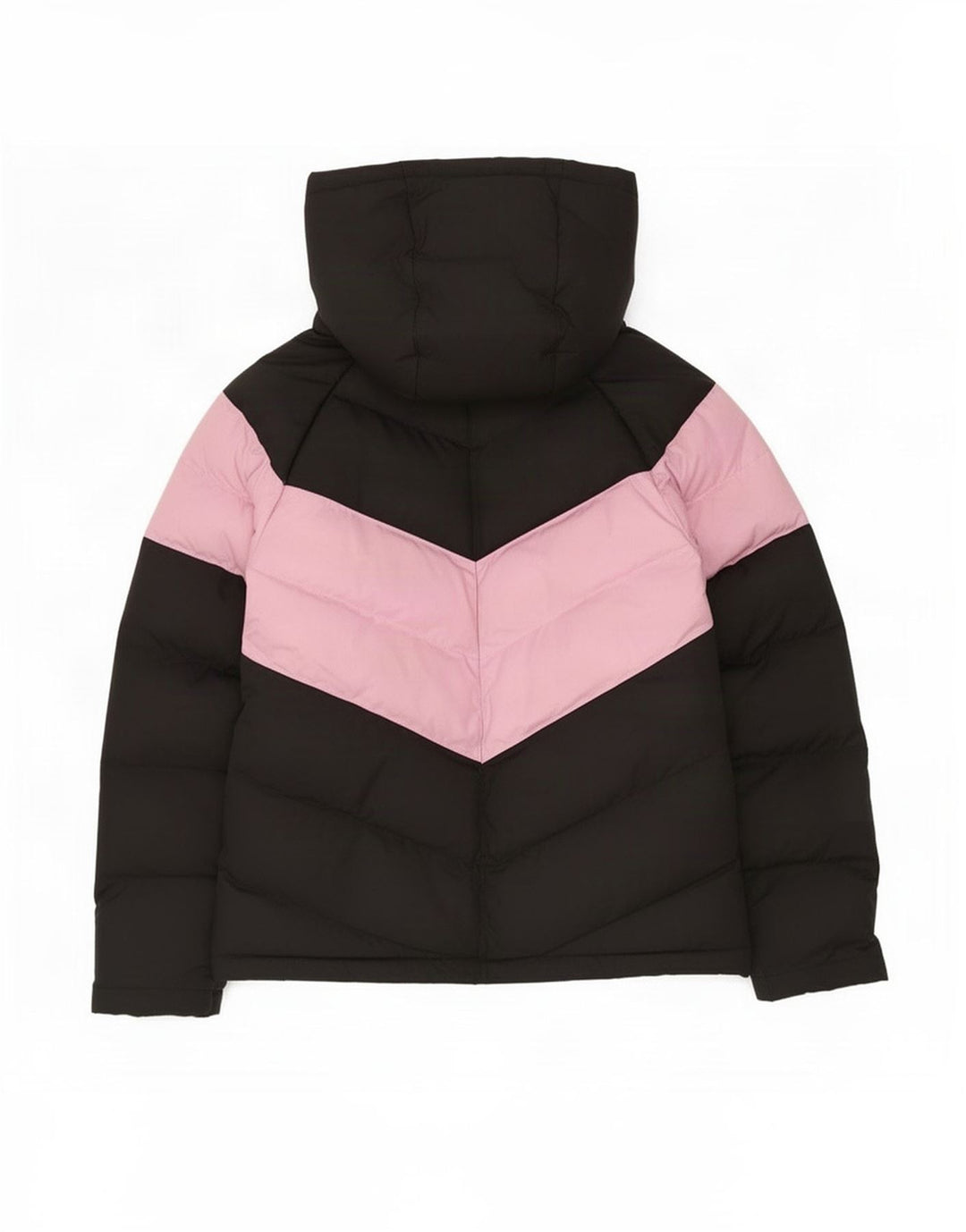 Nike Polstret hættejakke til piger 8-9 år Lille sort Colourblock Polyester