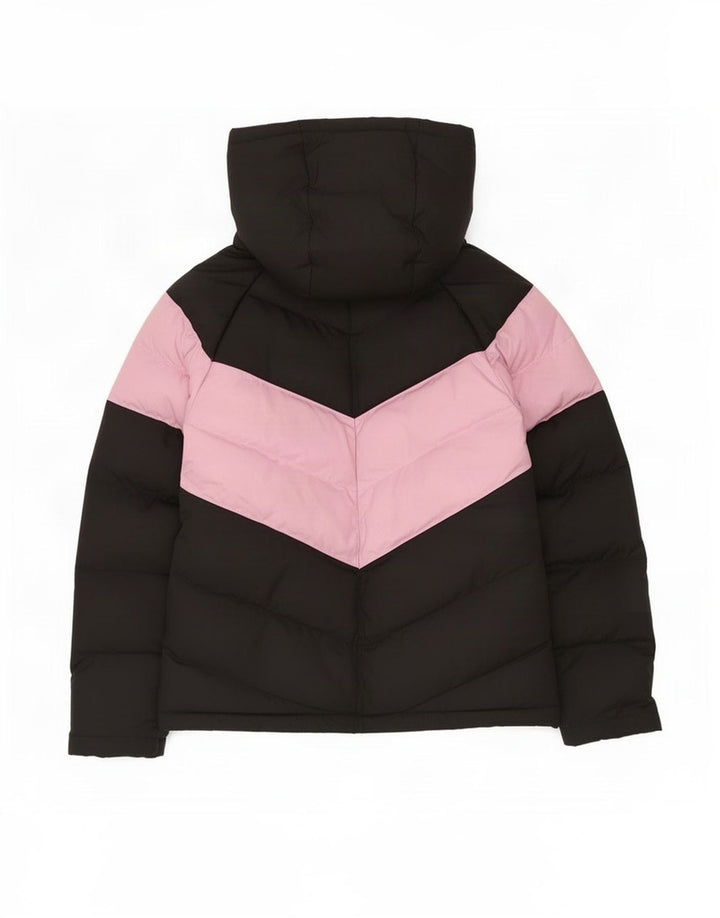 Nike Polstret hættejakke til piger 8-9 år Lille sort Colourblock Polyester