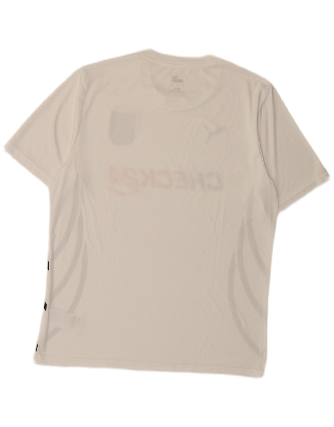 Puma Herre Deutshland Grafisk T-Shirt Top Stor Hvid Polyester