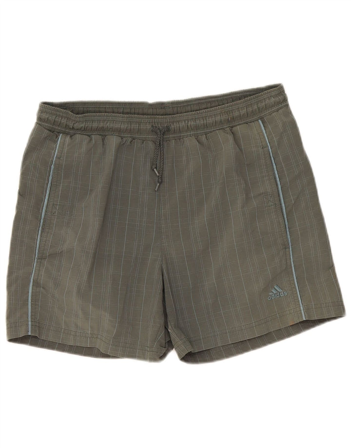 Adidas Badeshorts til mænd Small Khaki Check