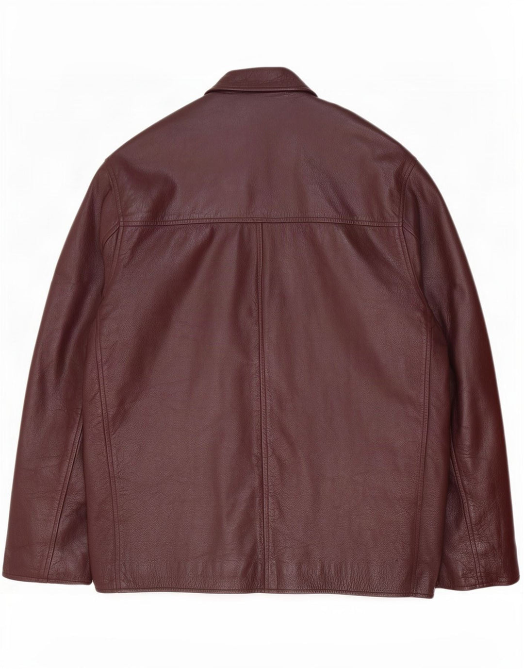 Route 66 Herre læderjakke UK 40 Large Burgundy