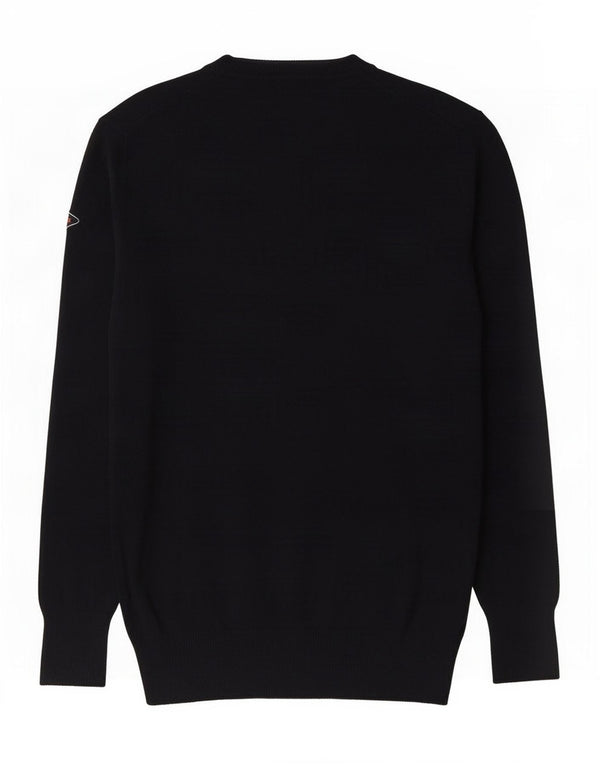 Superdry Mens V-Neck Jumper Sweater Medium Navy Blue Cotton