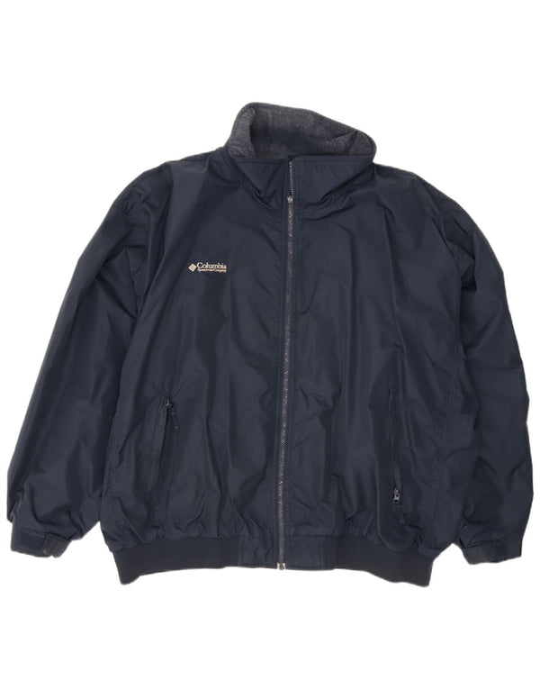 Columbia Herre Windbreaker Jacket UK 44 2XL Navy Blue