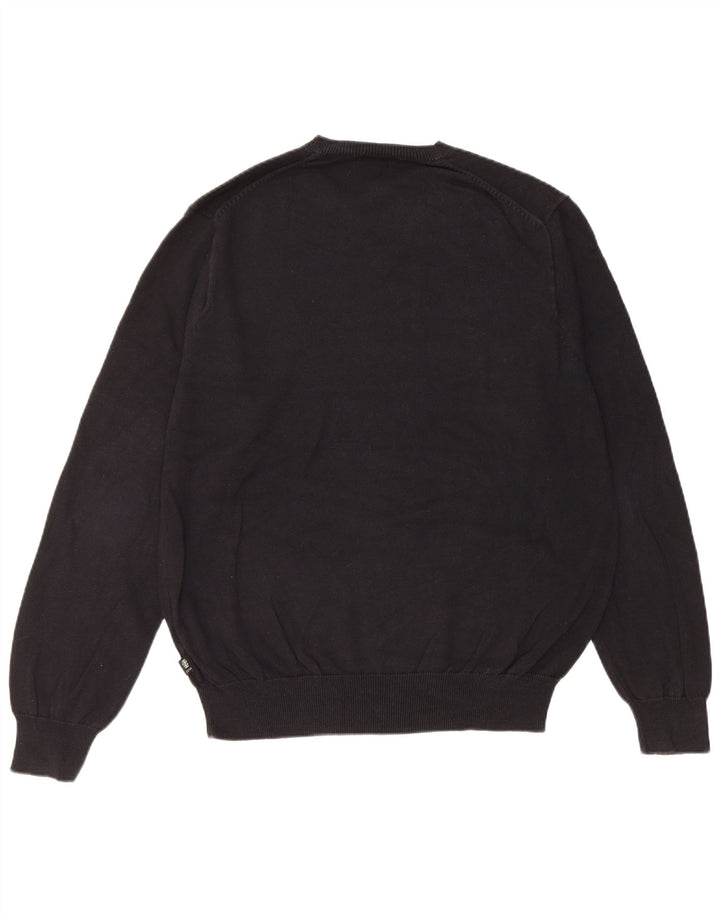 Izod Herre V-hals sweater Medium Sort Bomuld