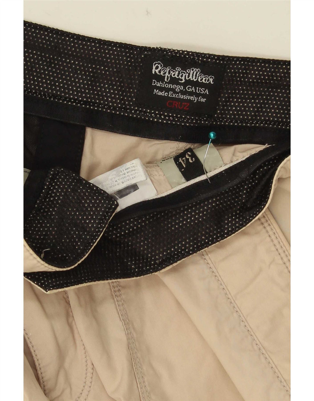 Refrigiwear Herre Chino Shorts W34 Large Beige Bomuld