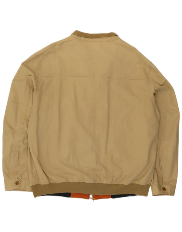 Amerigo Vespucci Herre Bomber Jacket UK 44 2XL Beige Polyester