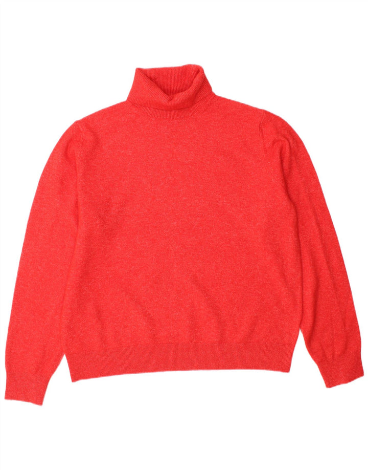 Marks & Spencer Dame Rullehals sweater UK 14 Medium Orange