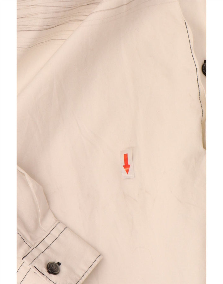 Calvin Klein Herre Slim Fit skjorte Lille hvid Colourblock Bomuld