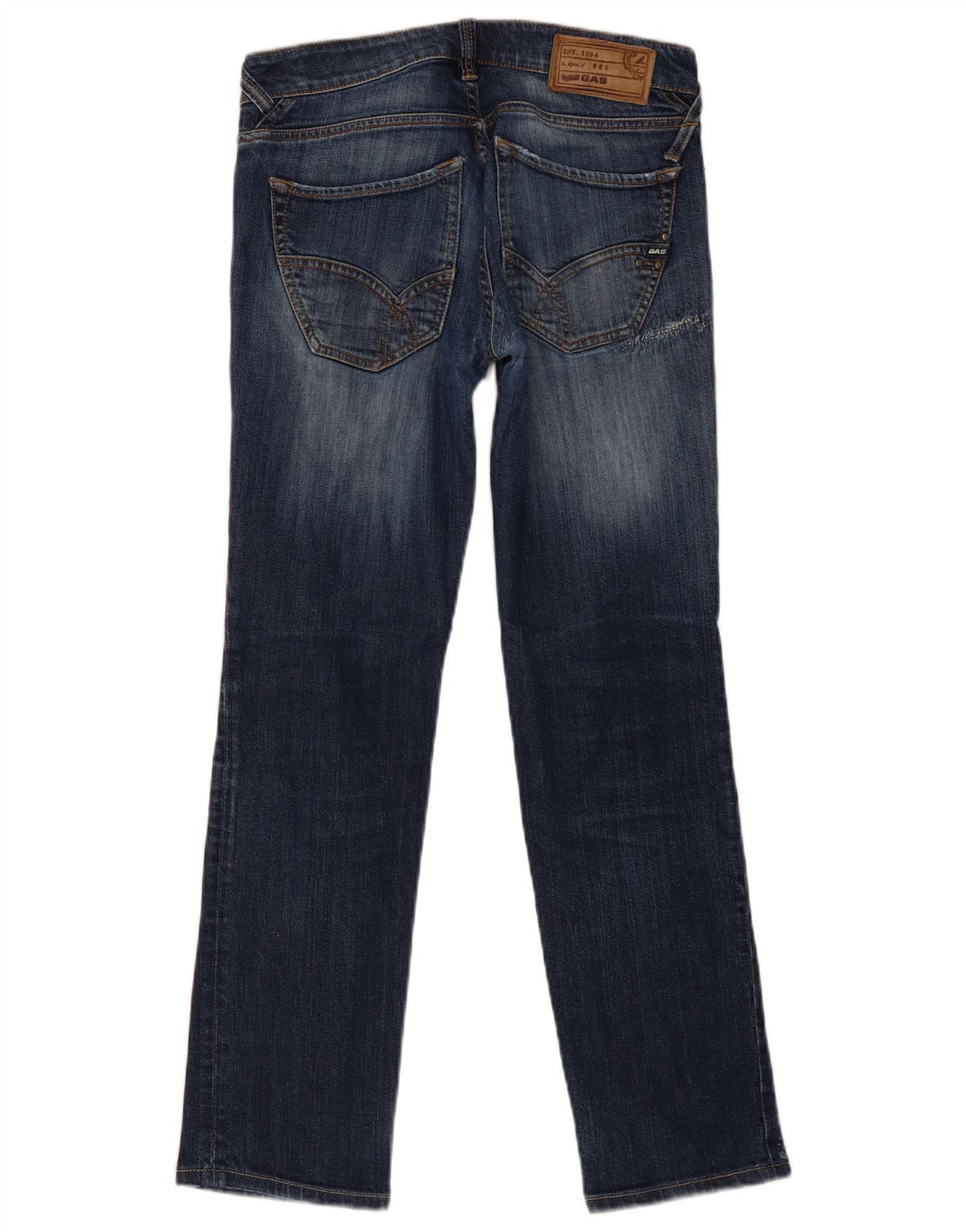 Gas Straight Jeans til kvinder W30 L29 Blå Bomuld