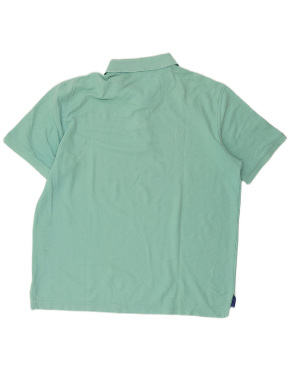 Izod Polo Shirt til mænd Stor turkis bomuld