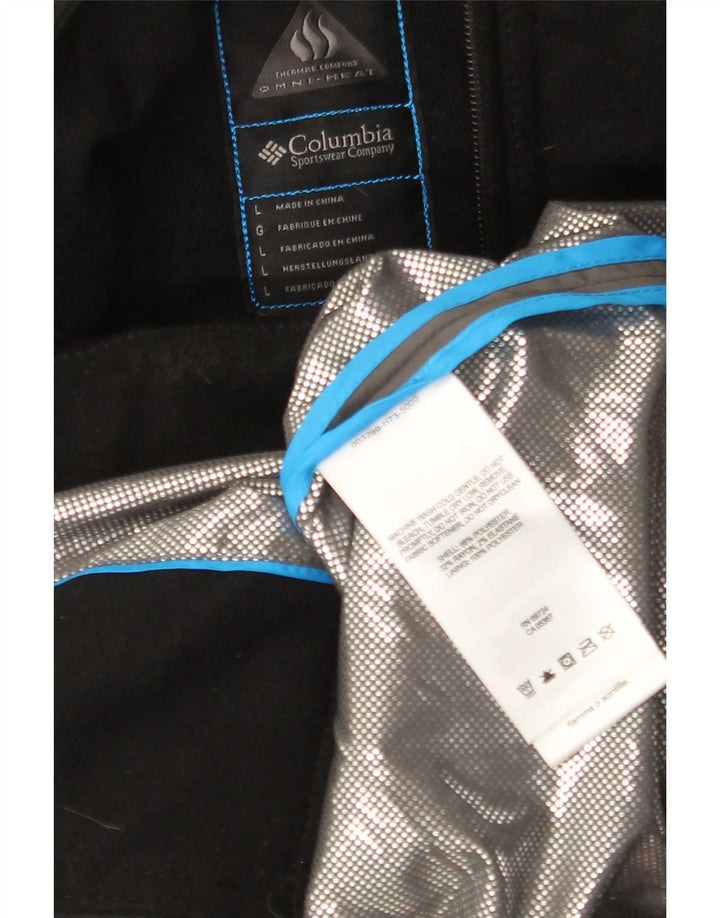 COLUMBIA Womens Omni-Heat Trench Coat med hætte UK 14 Stor sort polyester