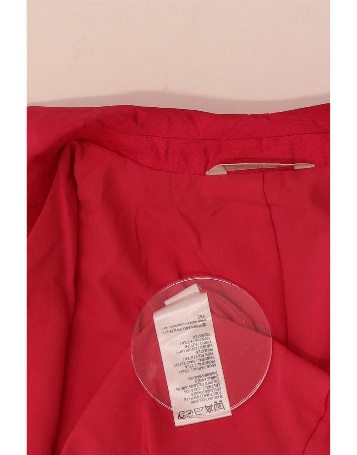 Marks & Spencer Dame 3-knaps blazerjakke UK 16 Large Pink Polyester