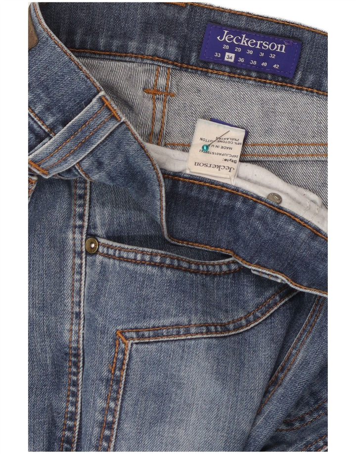 Jeckerson Straight Jeans til mænd W34 L31 blå bomuld