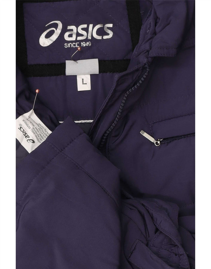 Asics Polstret jakke til kvinder UK 16 Large Navy Blue Polyester
