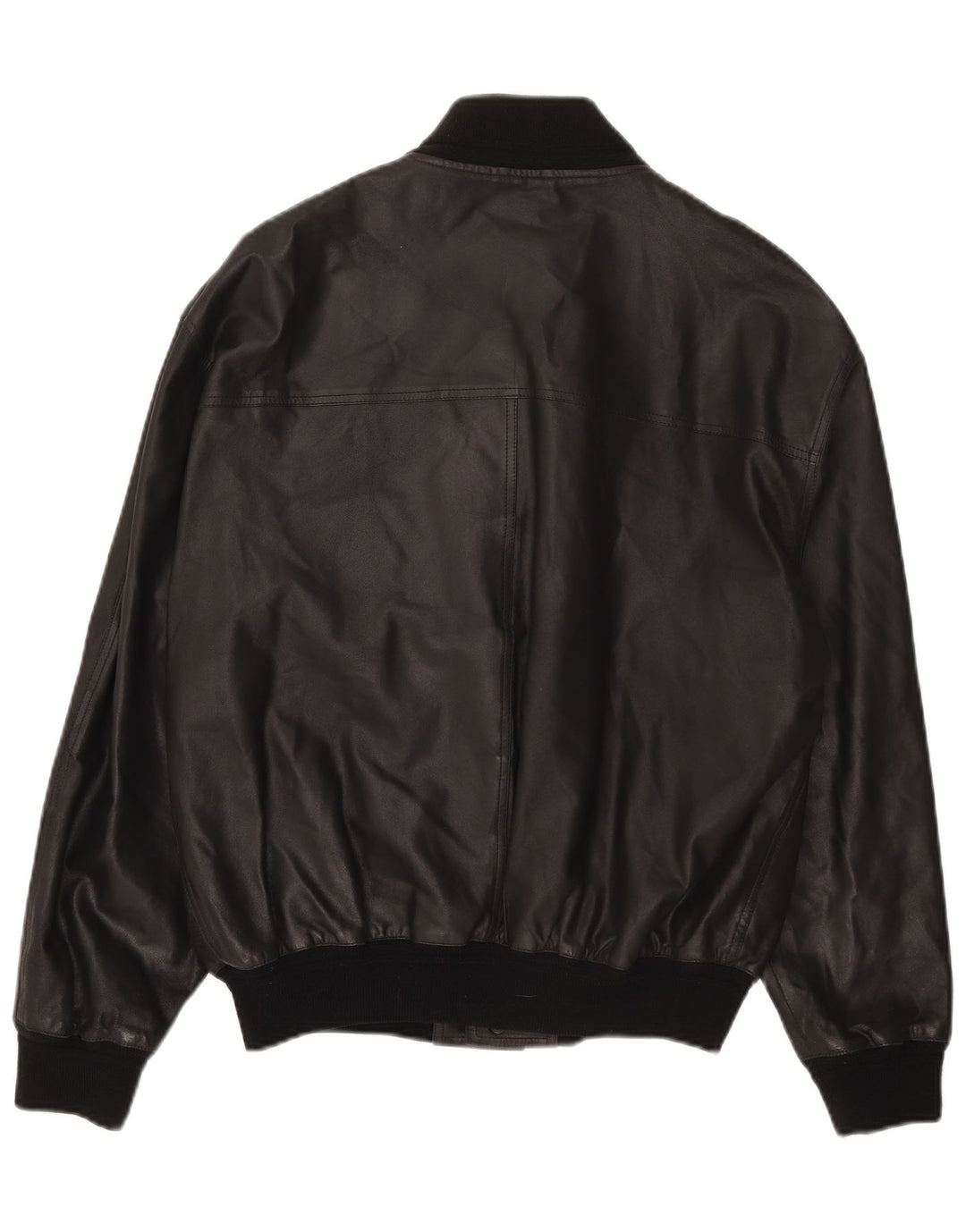 Vintage herre læderjakke IT 48 Medium Sort