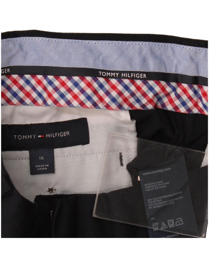 Tommy Hilfiger drengebukser med lige jakkesæt 15-16 år W27 L27 Sort