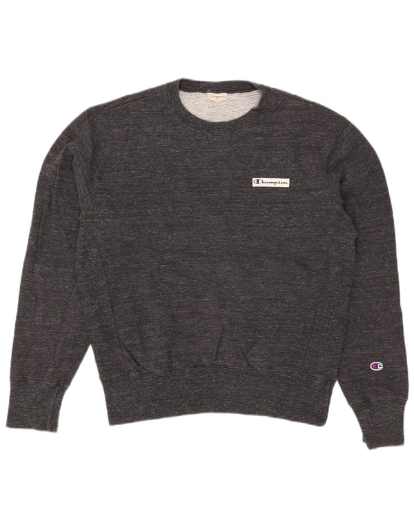 Champion Herre Crew Neck Jumper Sweater Medium Grey Flecked Bomuld