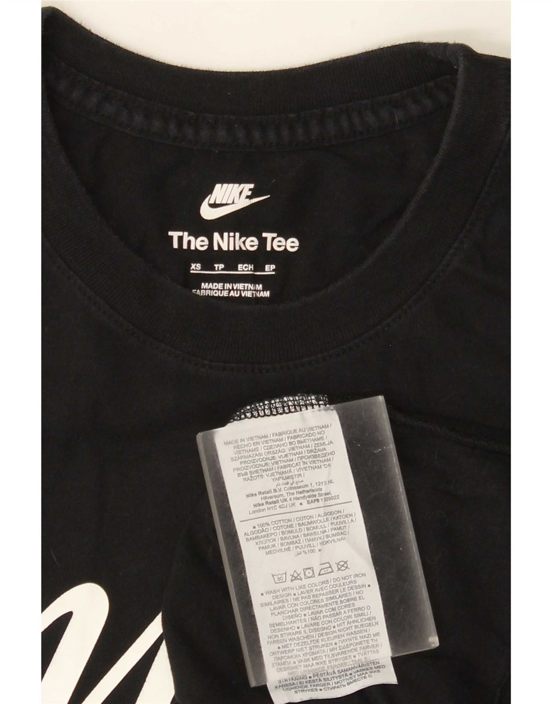Nike grafisk T-shirt top XS til mænd, sort bomuld