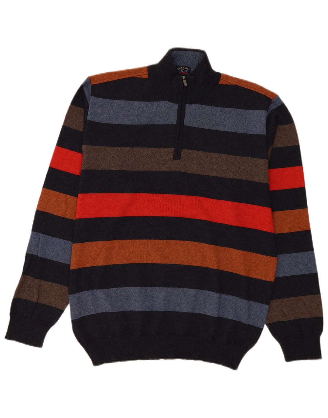 Paul & Shark Herre Yachting Zip Neck Jumper Sweater Stor Flerfarvet