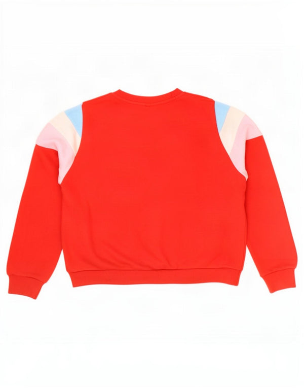 Levi's Dame Oversized Sweatshirt Jumper UK 14 Medium Rød Colourblock