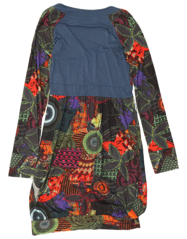 Desigual Kvinders Grafisk Skede Kjole UK 12 Medium Flerfarvet Geometrisk