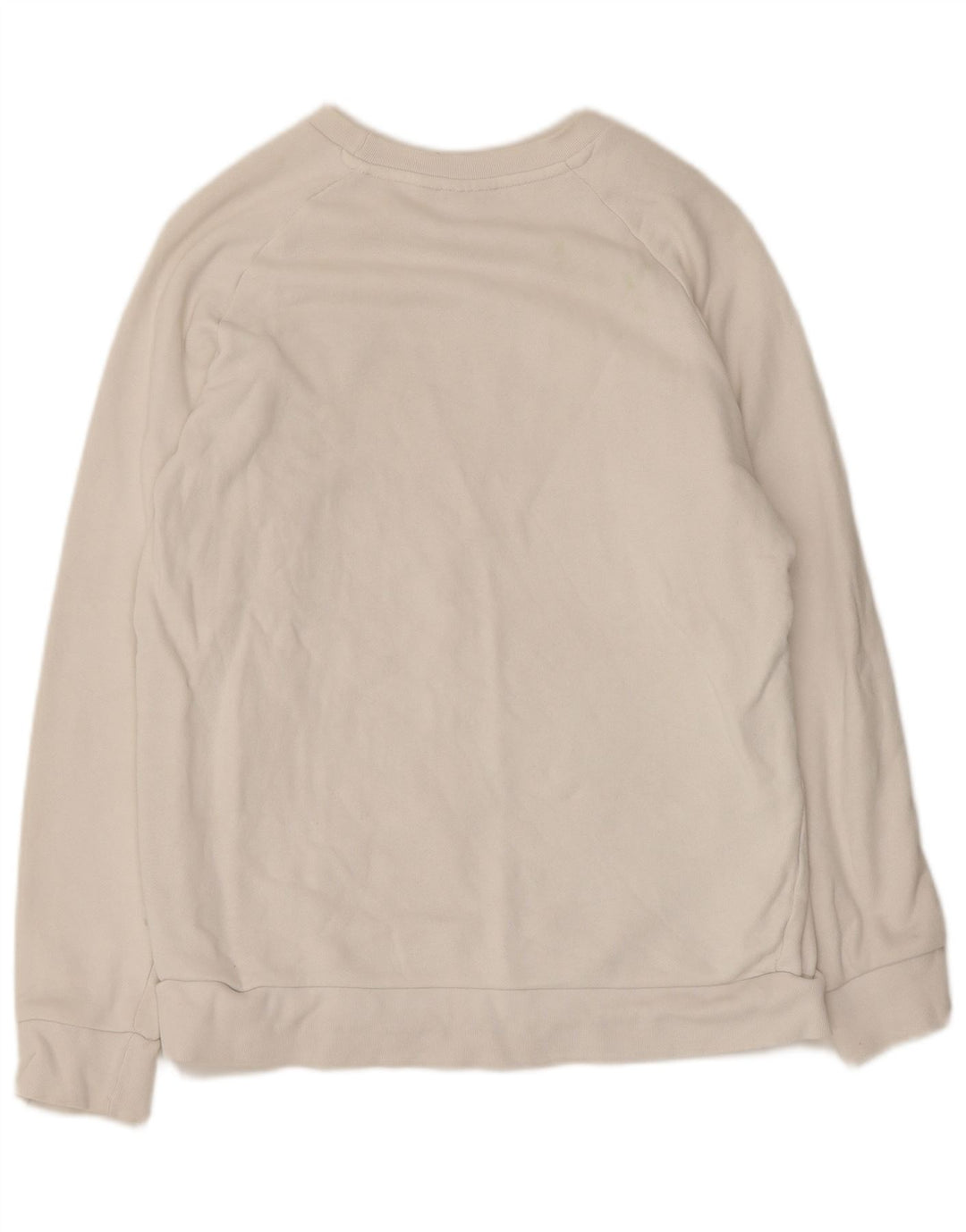 Adidas Dame Oversized Sweatshirt Jumper UK 10 Small White Bomuld