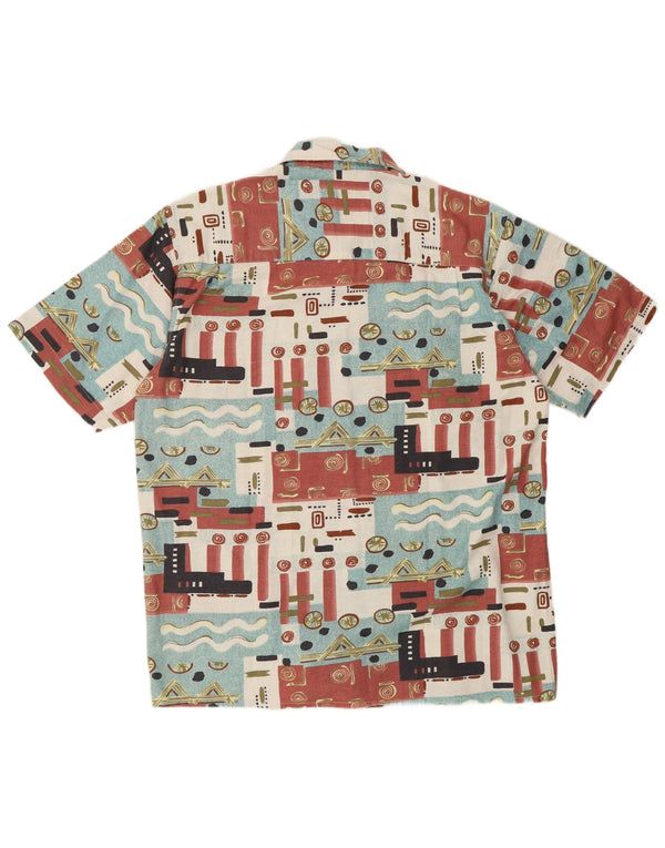 BROADWAY Kortærmet Herreskjorte Størrelse 39/40 Medium Flerfarvet Geometrisk