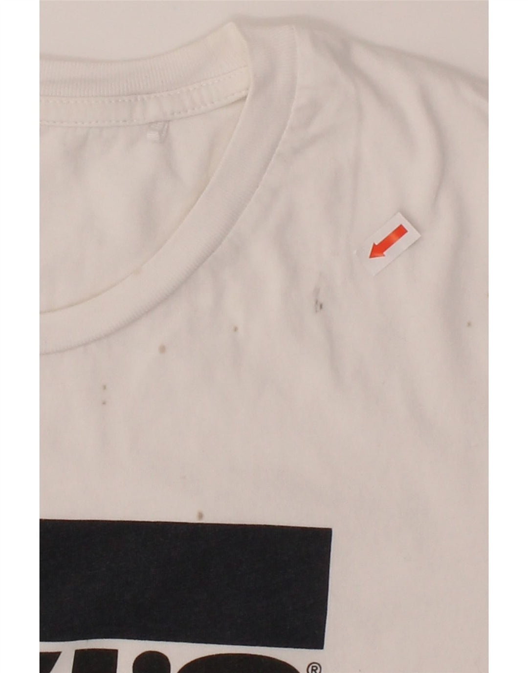 LEVI'S Womens Graphic T-Shirt Top UK 10 Small White Cotton Vintage Levi's and Second-Hand Levi's from Messina Hembry 