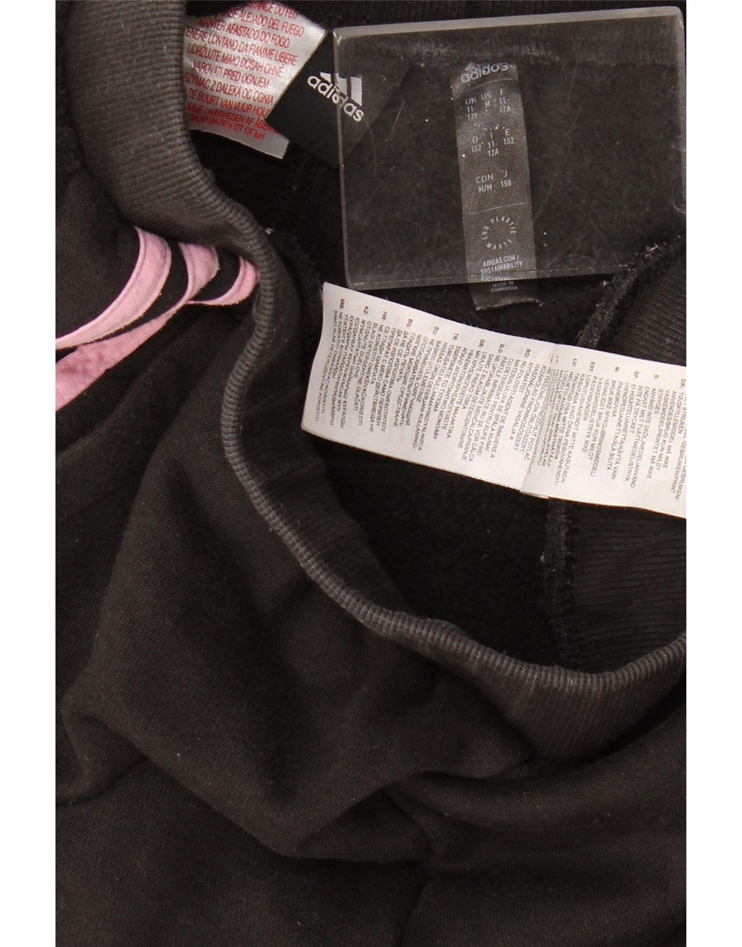 ADIDAS Pigetræningsbukser Joggers 11-12 år Sort bomuld