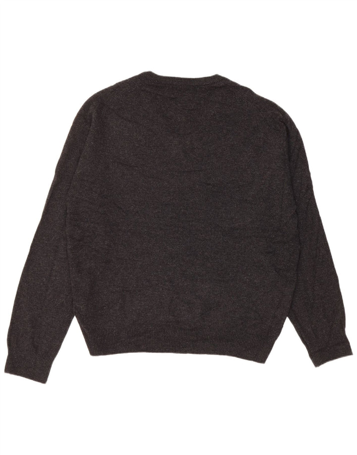 Marks & Spencer Herre Regular Fit V-hals sweater Stor sort uld