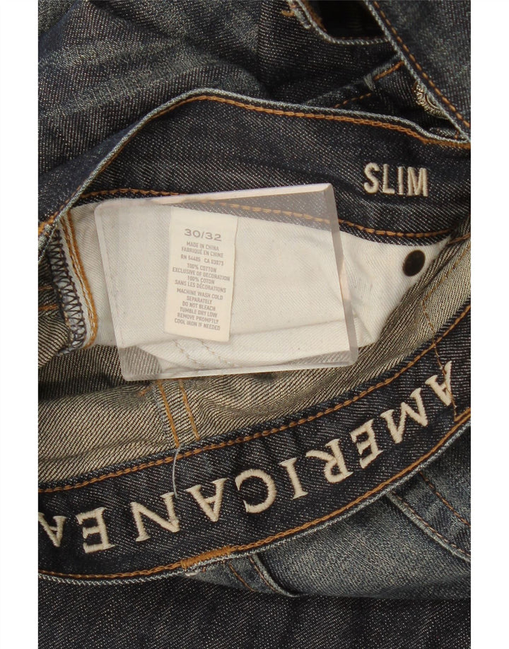 AMERICAN EAGLE Herre Slim Jeans W30 L32 Blå Bomuld