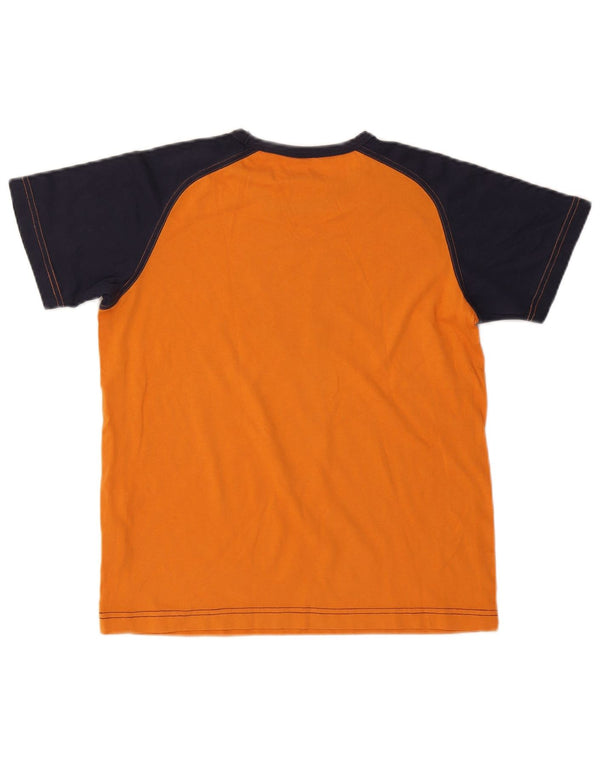 Lotto Boys Grafisk T-Shirt Top 13-14 år Stor Orange Colourblock Bomuld