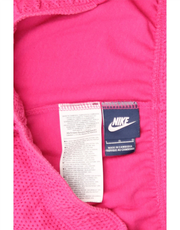 Nike sportsshorts til kvinder UK 14 Large Pink Colourblock Polyester