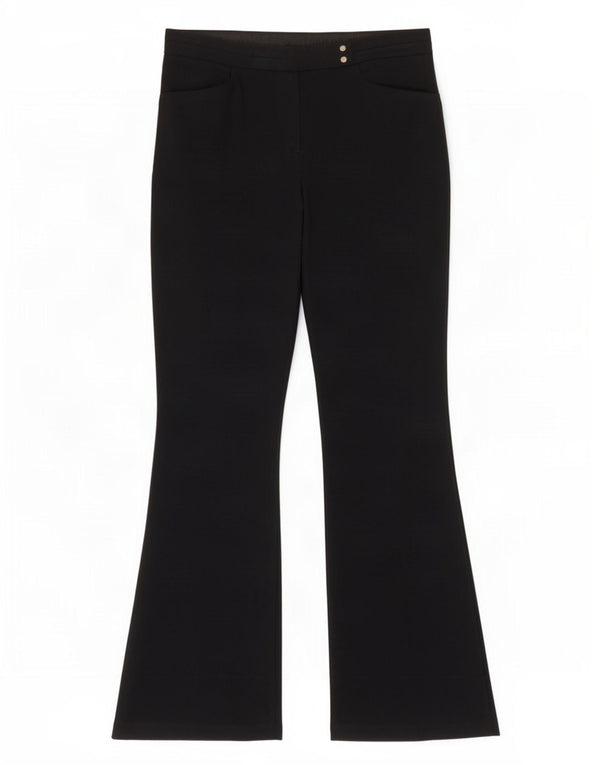 Marks & Spencer Womens Flare Casual Trousers UK 10 Small W30 L30 Black