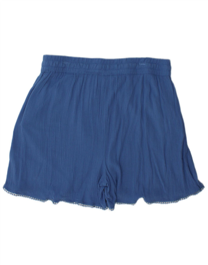 Marks & Spencer Dameshorts UK12 Medium W30 Blue Viscose