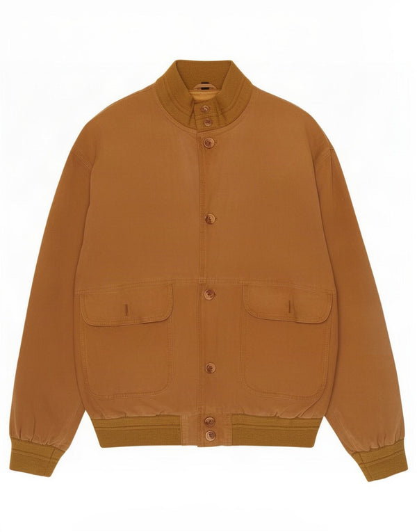 Vintage herre ruskind bomberjakke IT 54 2XL Beige