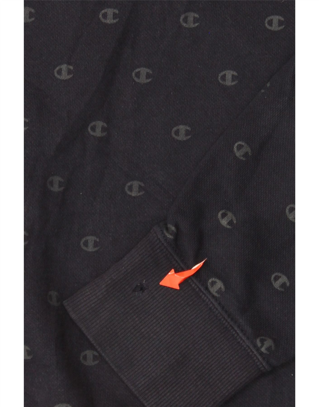 CHAMPION Grafisk hættetrøje til kvinder UK 12 Mellem marineblå bomuld