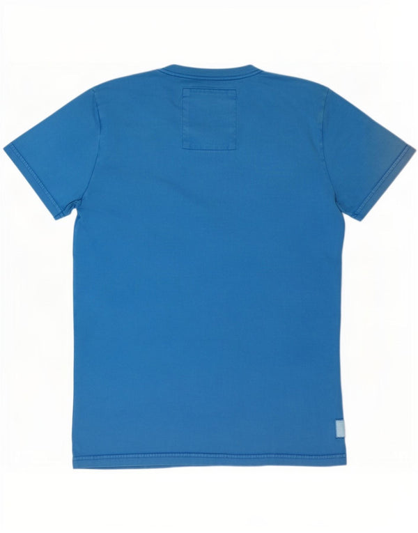 Superdry Herre grafisk T-shirt Top XL Blå Bomuld