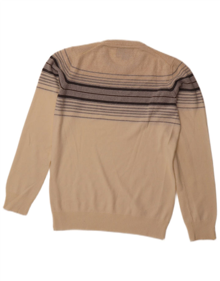 ENERGIE Herre trøjetrøje med rund hals mellem beige stribet