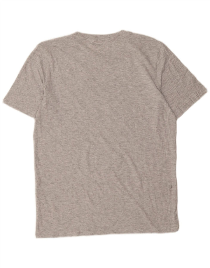 Jack & Jones Herre grafisk T-shirt Top Mellemgrå Flecked Bomuld