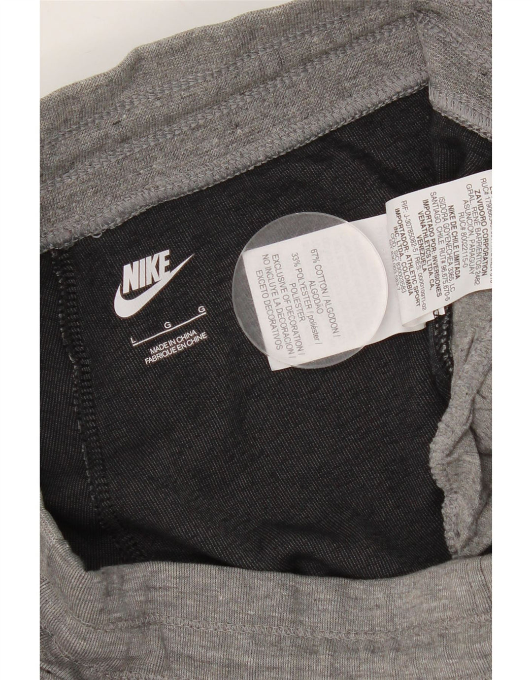 Nike Træningsdragt bukser til mænd Joggers Large Grå Colourblock Bomuld