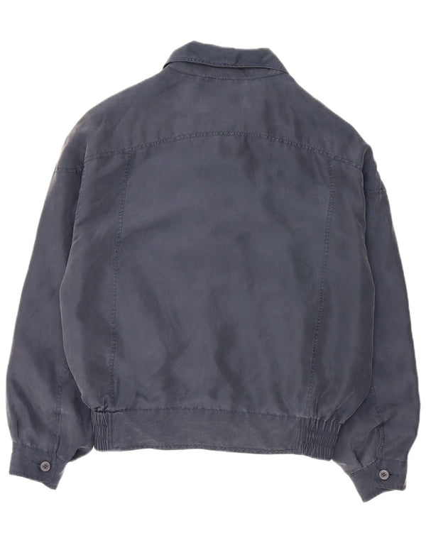 Raybest Herre Bomber Jacket UK 36 Small Navy Blue Silk