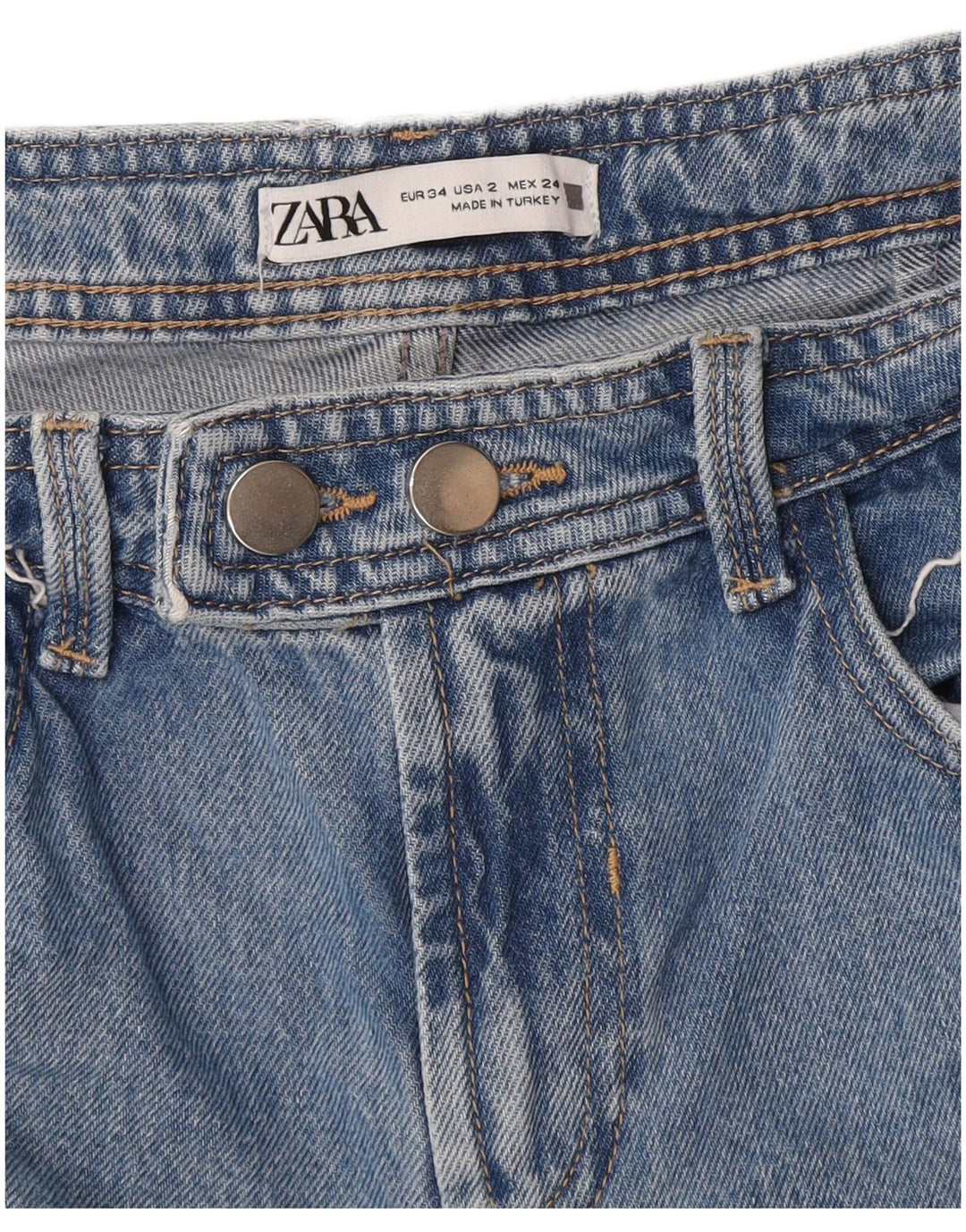 Zara Dame Bootcut Jeans EU 34 2XS W24 L31 Blå