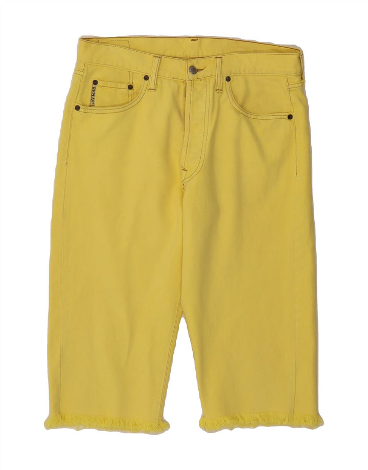 REPLAY Mens Denim Bermuda Shorts W34 Large Yellow Cotton Vintage Replay and Second-Hand Replay from Messina Hembry 
