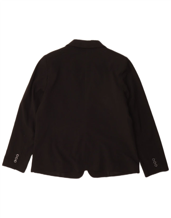 Marks & Spencer Dame 1-knaps blazerjakke UK 14 Stor sort polyester