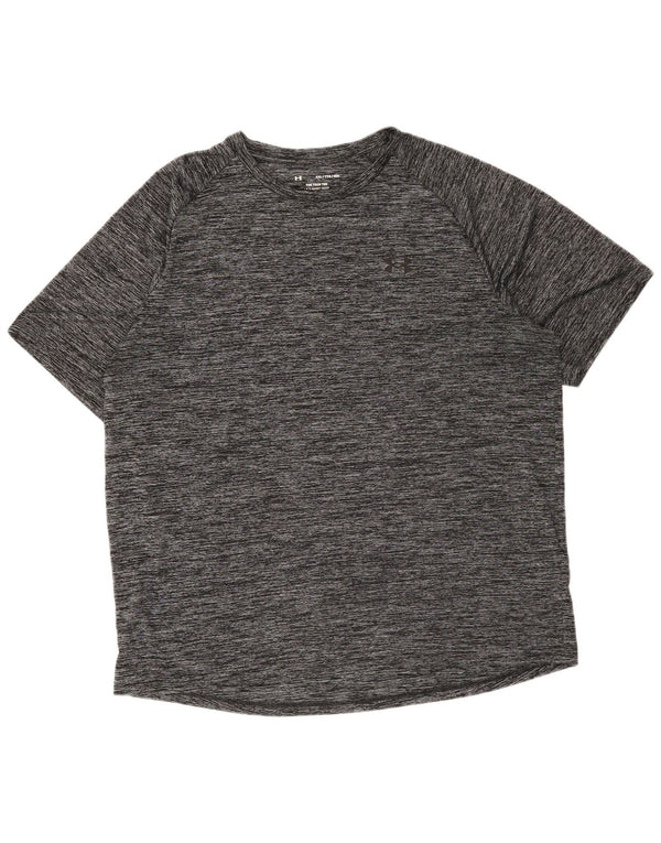 Under Armour Herre T-Shirt Top 2XL Grå Flecked Polyester