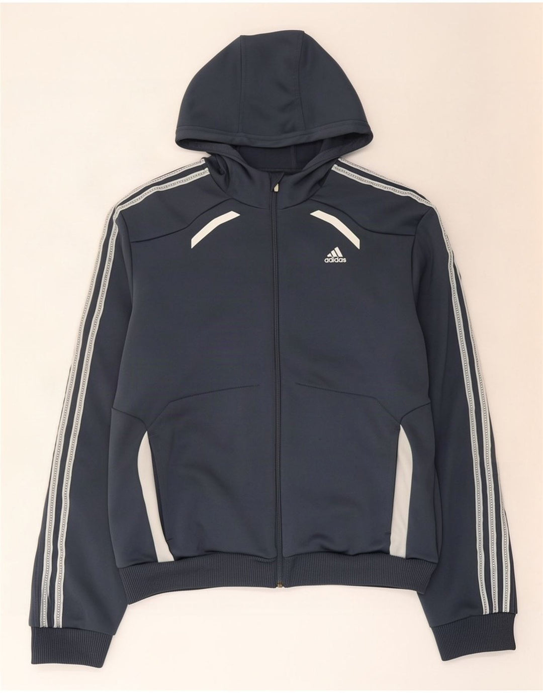 Adidas Herre Climalite Hættetrøje Sweater med lynlås Large Grå Colourblock Polyester