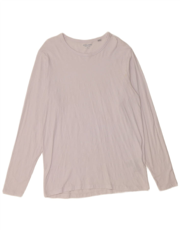 Jack & Jones Herre Top Langærmet XL Hvid Bomuld
