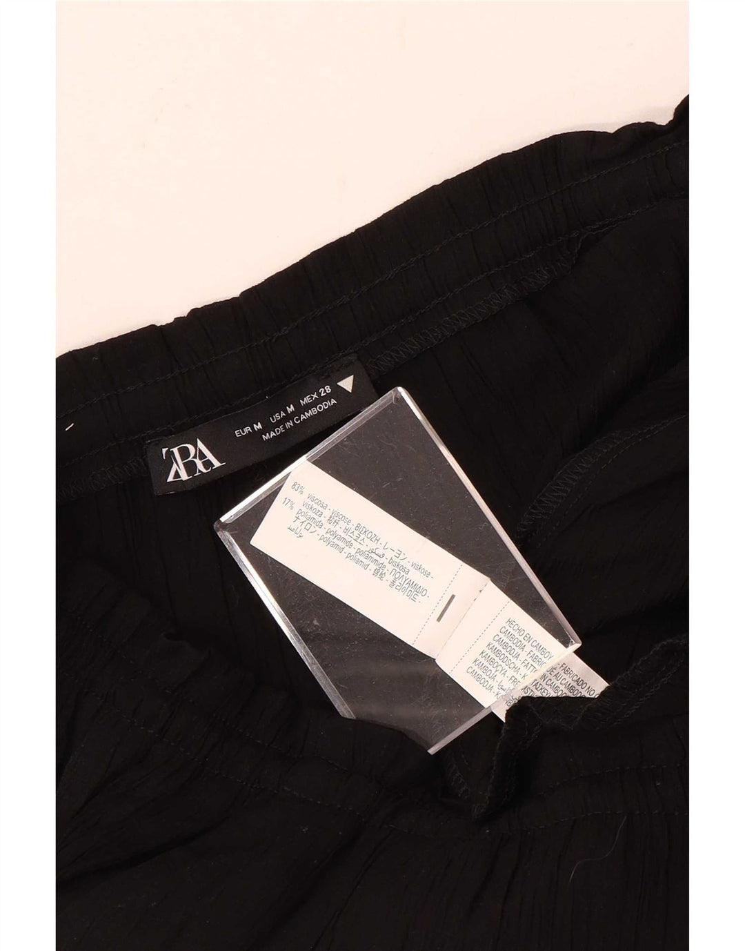 Zara Dame Flare Casual Bukser Medium W32 L32 Sort Viscose